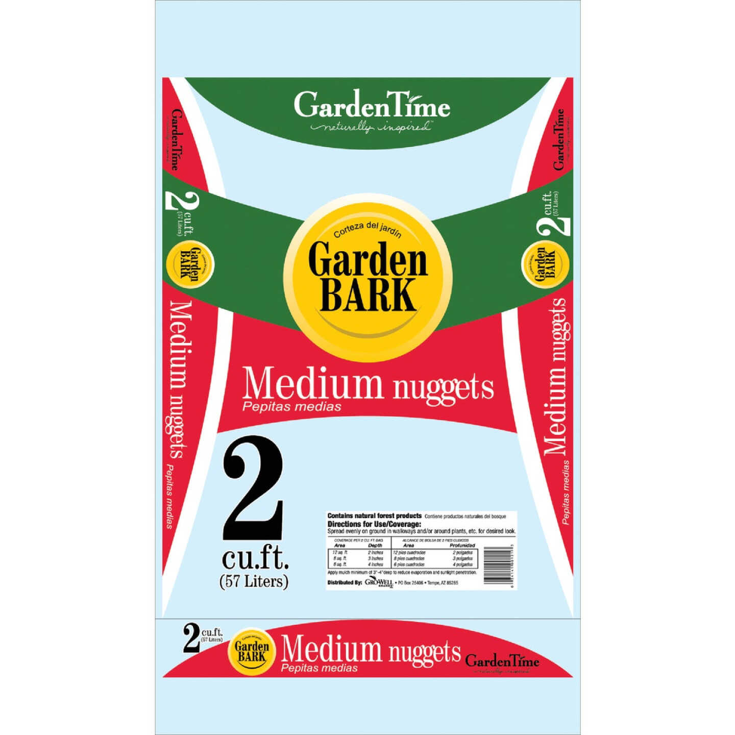 Garden Time 2 Cu. Ft. Medium Pine Decorative Bark Mulch Nuggets Image 1