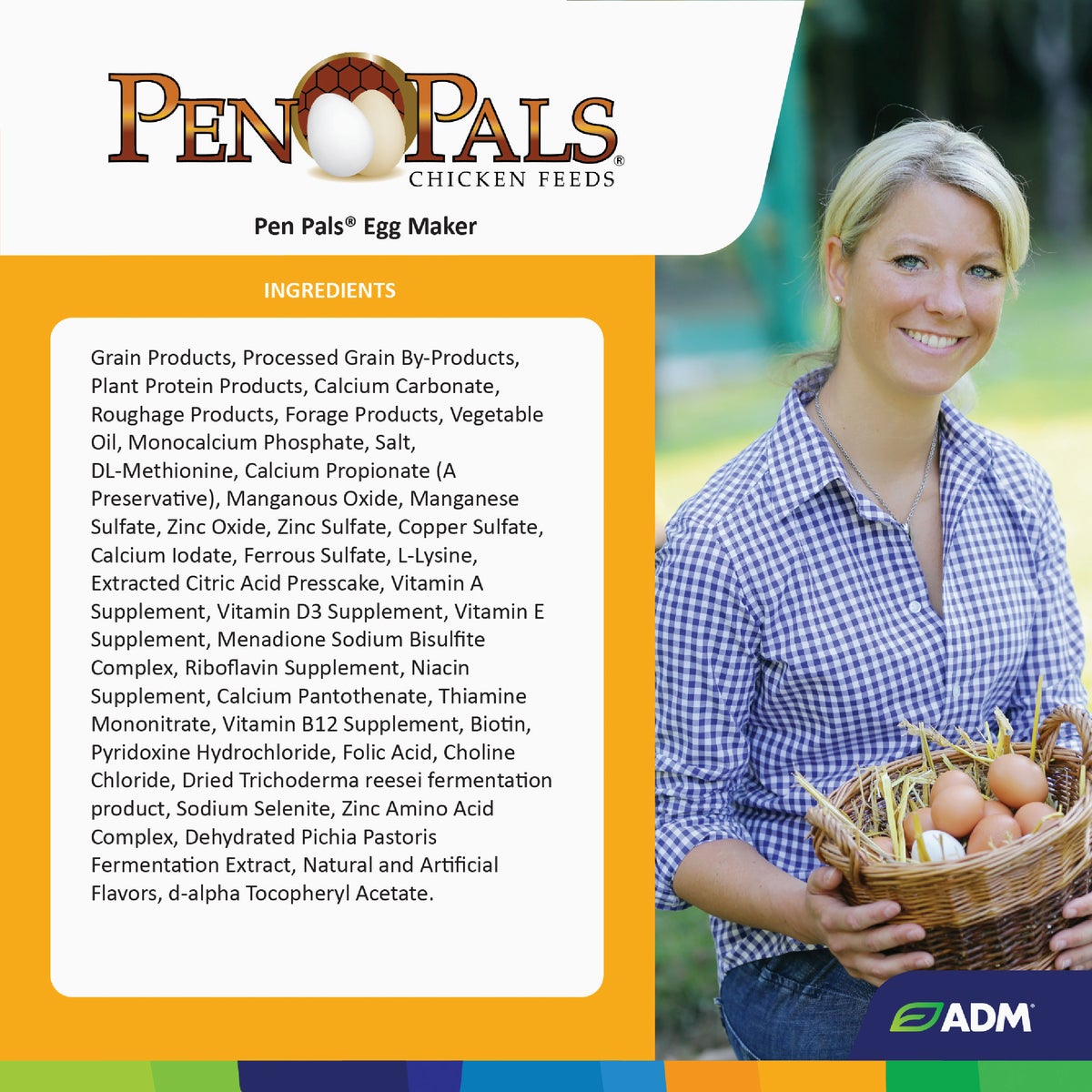 ADM Pen Pals 50 Lb. Egg Maker Chicken Feed Pellets Image 3