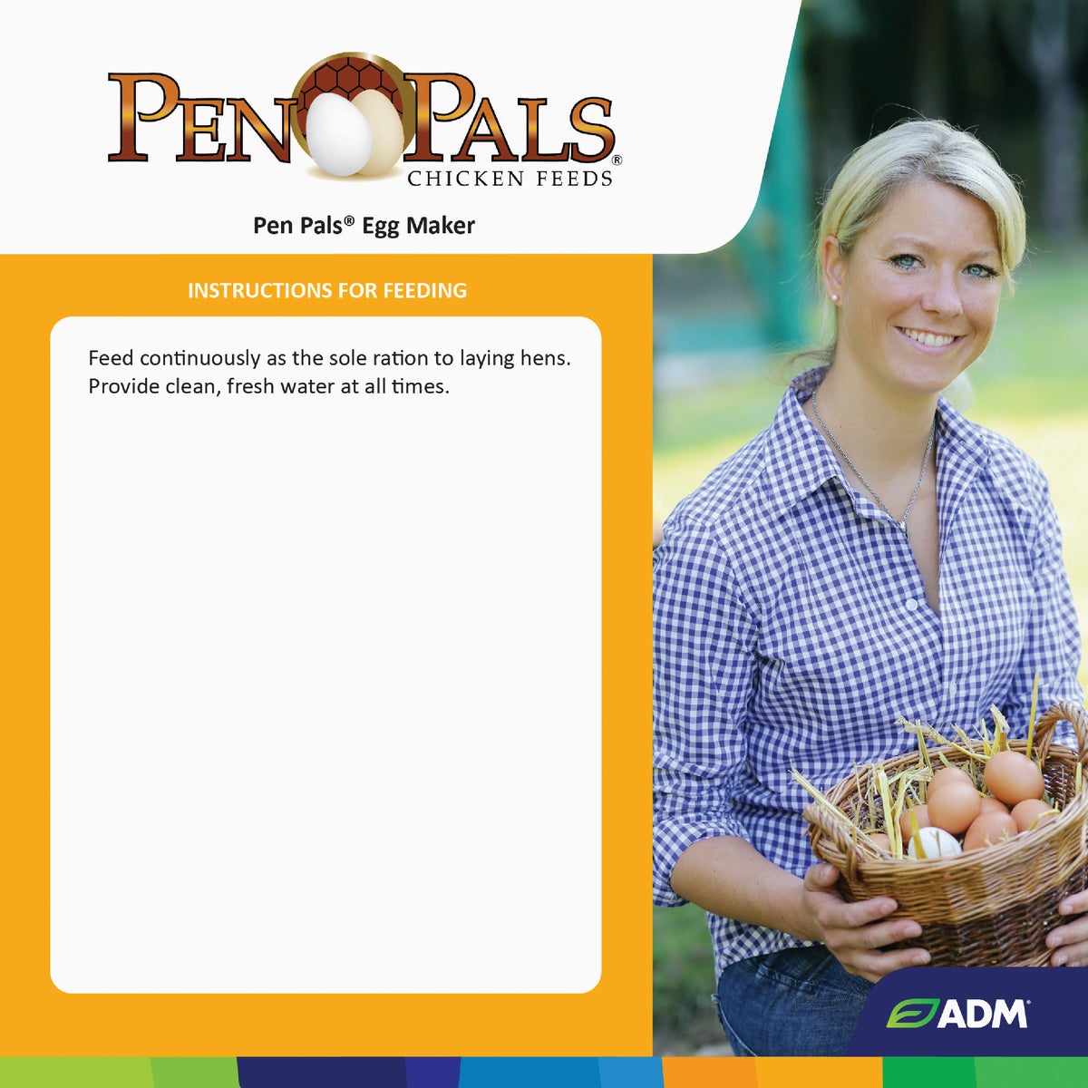 ADM Pen Pals 50 Lb. Egg Maker Chicken Feed Pellets Image 2