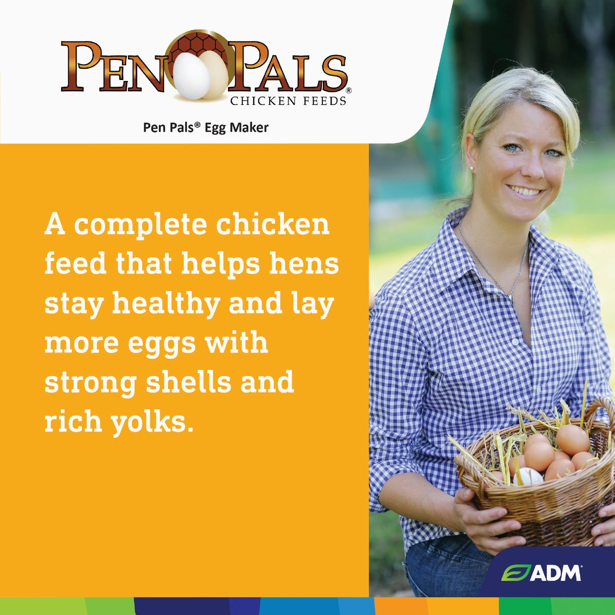 ADM Pen Pals 50 Lb. Egg Maker Chicken Feed Pellets Image 7
