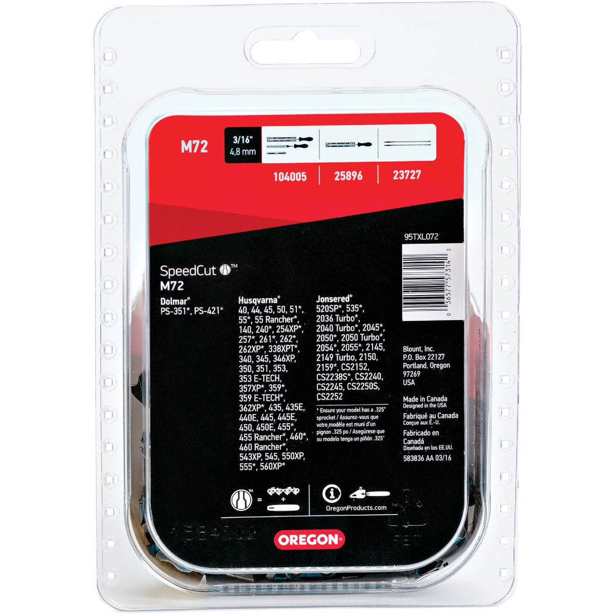 Oregon SpeedCut 18 In. 72-Link Chainsaw Chain Image 7
