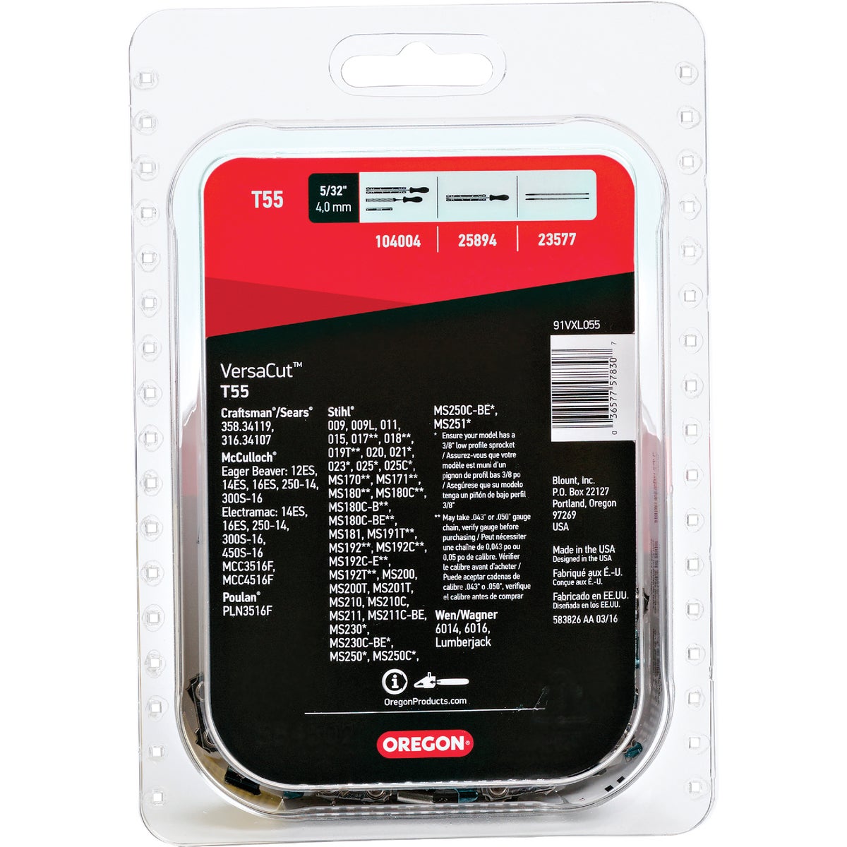 Oregon VersaCut 16 In. 55-Link Chainsaw Chain Image 7