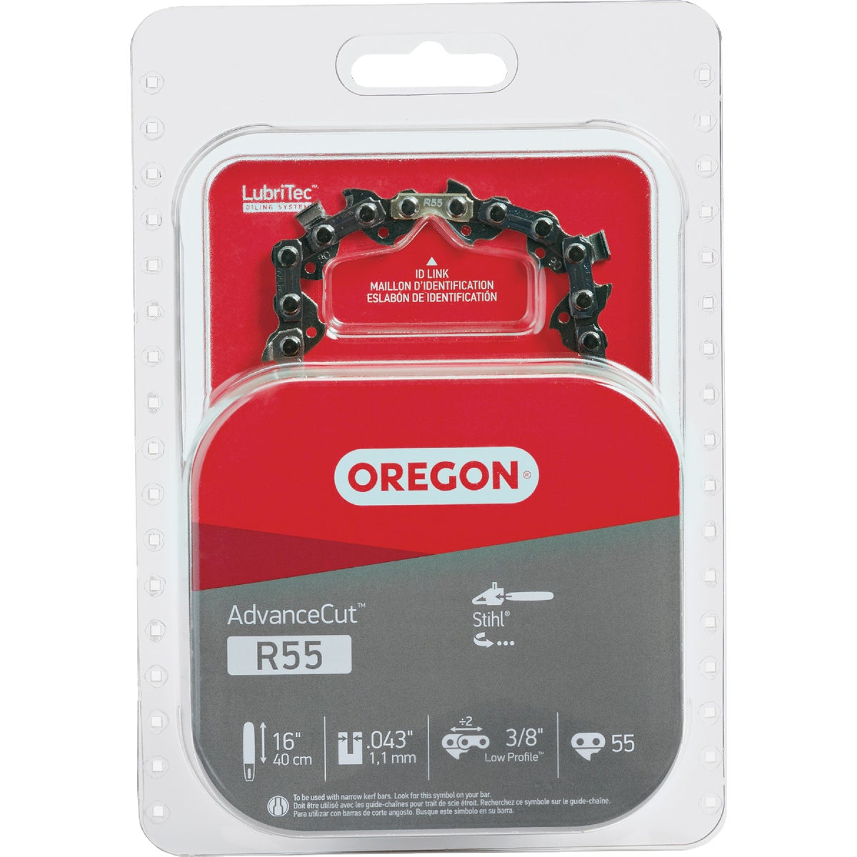 Oregon AdvanceCut 16 In. 55-Link 0.043 In. ga Chainsaw Chain Image 1
