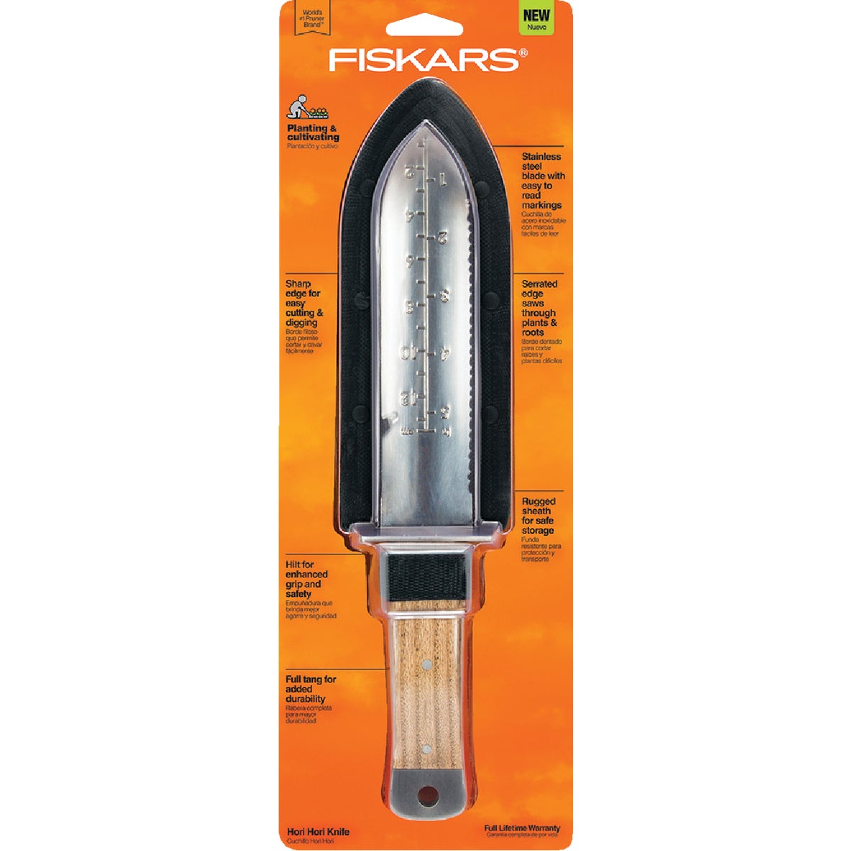 Fiskars 12 In. Stainless Steel Hori Hori Garden Knife Image 2