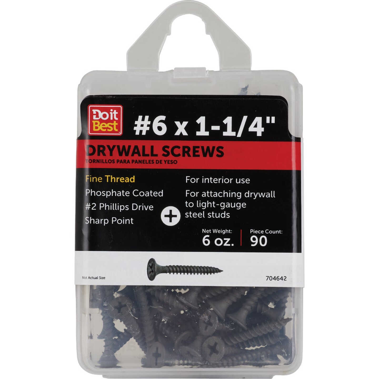 Do it #6 x 1-1/4 In. Fine Thread Multipurpose Drywall Screw (6 Oz. Pack) Image 1