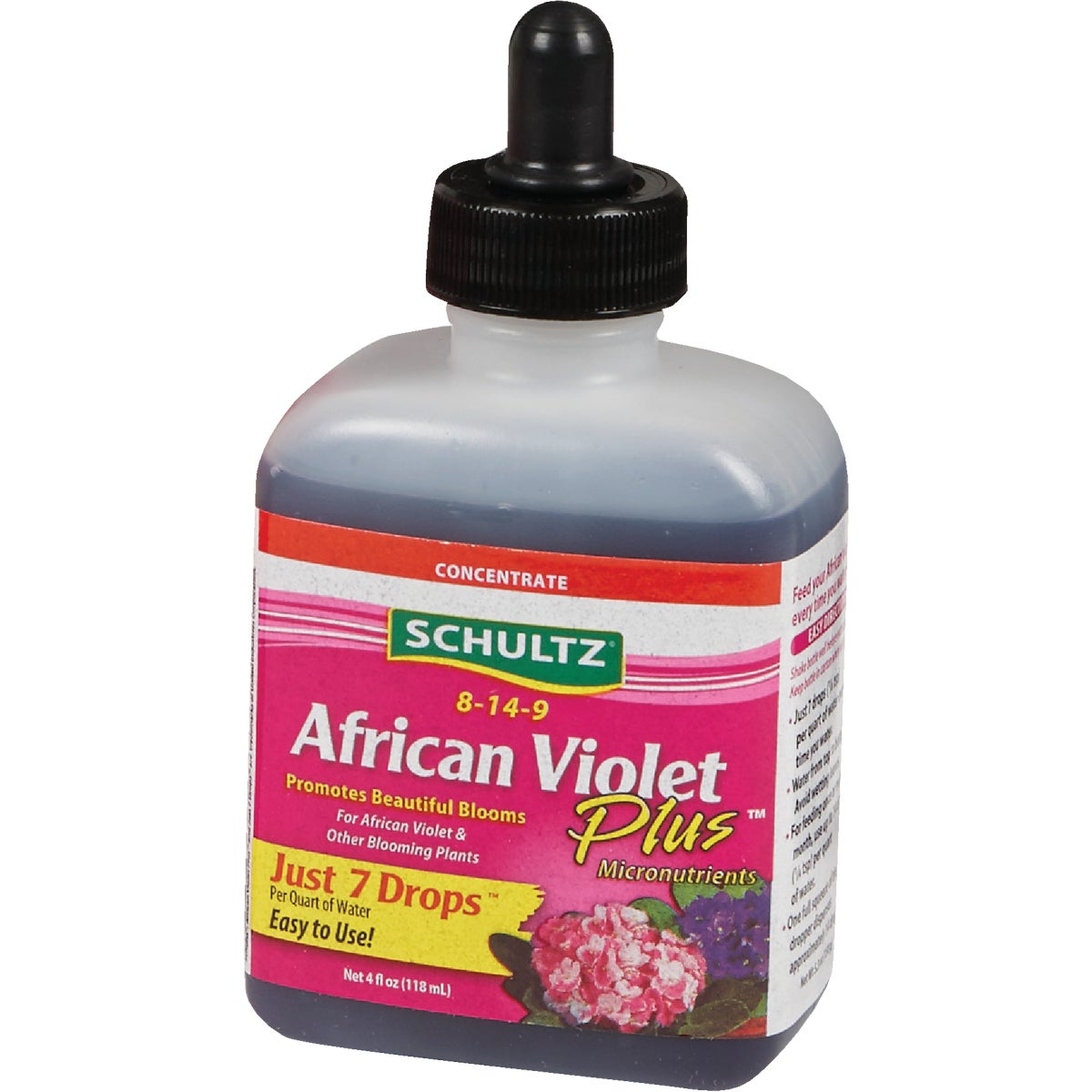 Schultz 4 Oz. Concentrate 8-14-9 African Violet Liquid Plant Food Plus Image 5