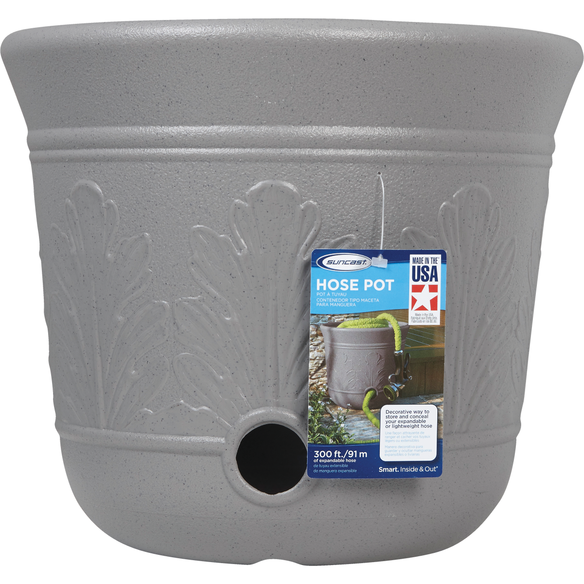 Suncast 300 Ft. Gray Resin Hose Pot Image 2