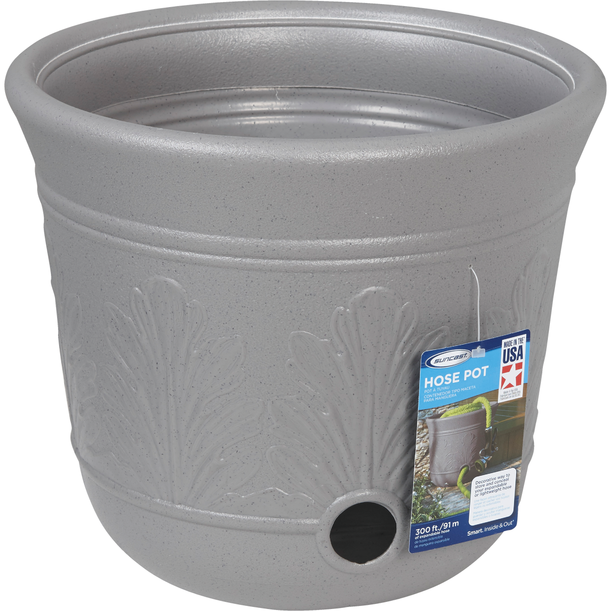 Suncast 300 Ft. Gray Resin Hose Pot Image 3