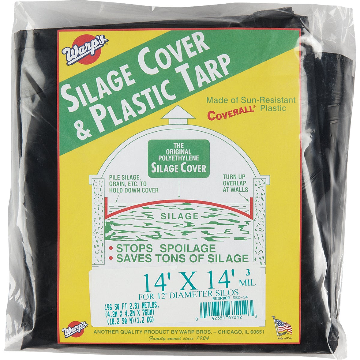 Warp's 14 Ft. x 14 Ft. Coverall Polyethylene 3 Mil. Silage Cover