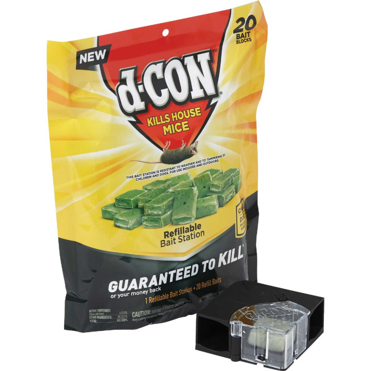D-Con Refillable Corner Fit Mouse Bait Station (20-Refill) Image 1