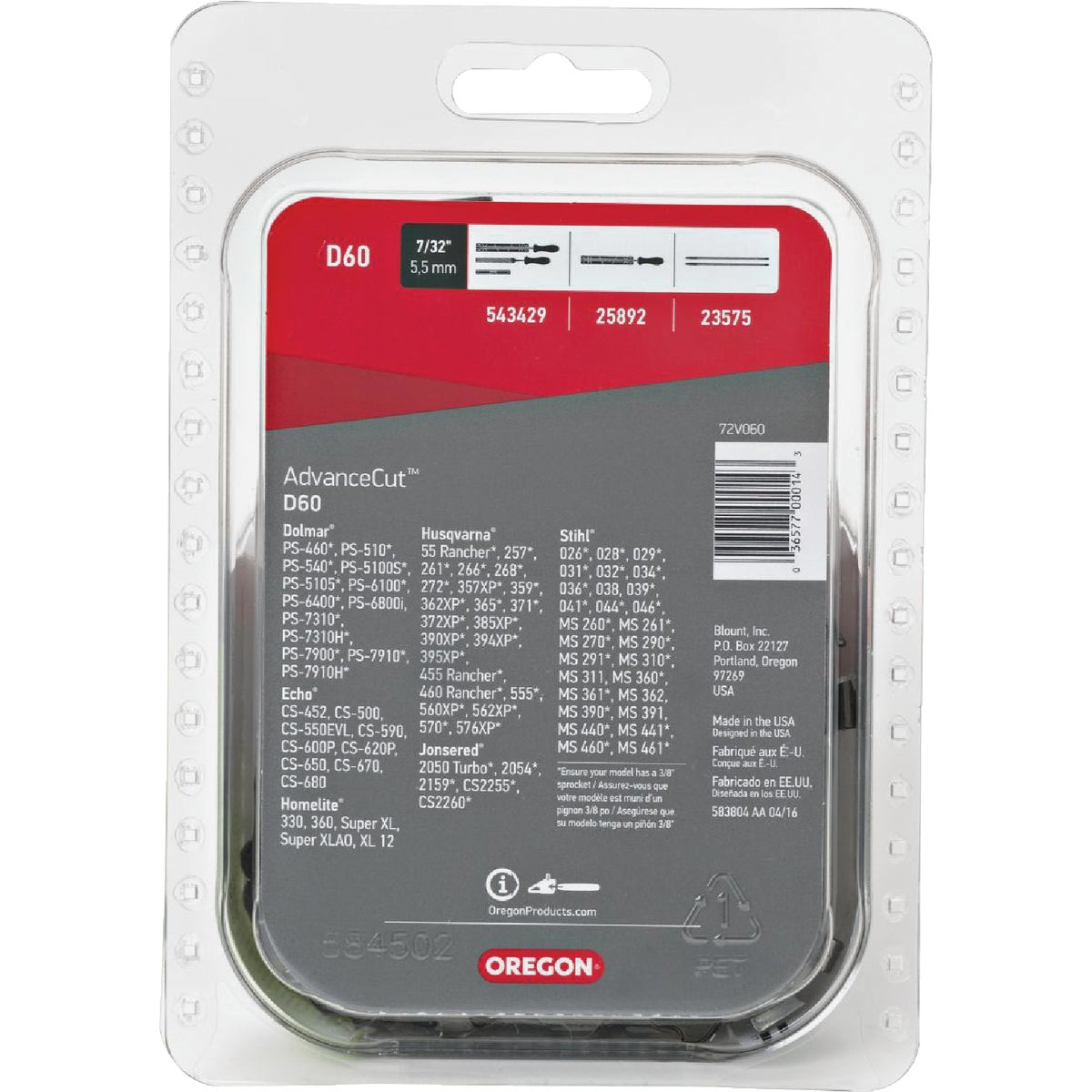Oregon AdvanceCut 16 In. 60-Link Chainsaw Chain Image 4