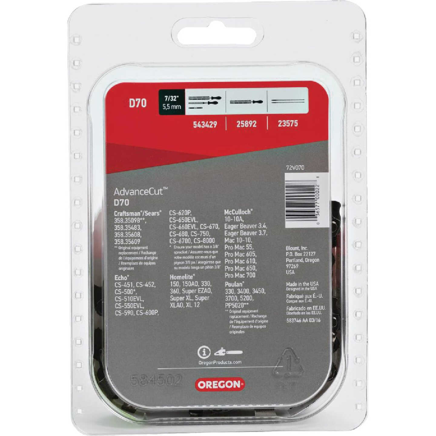 Oregon AdvanceCut 20 In. 70-Link Chainsaw Chain Image 7