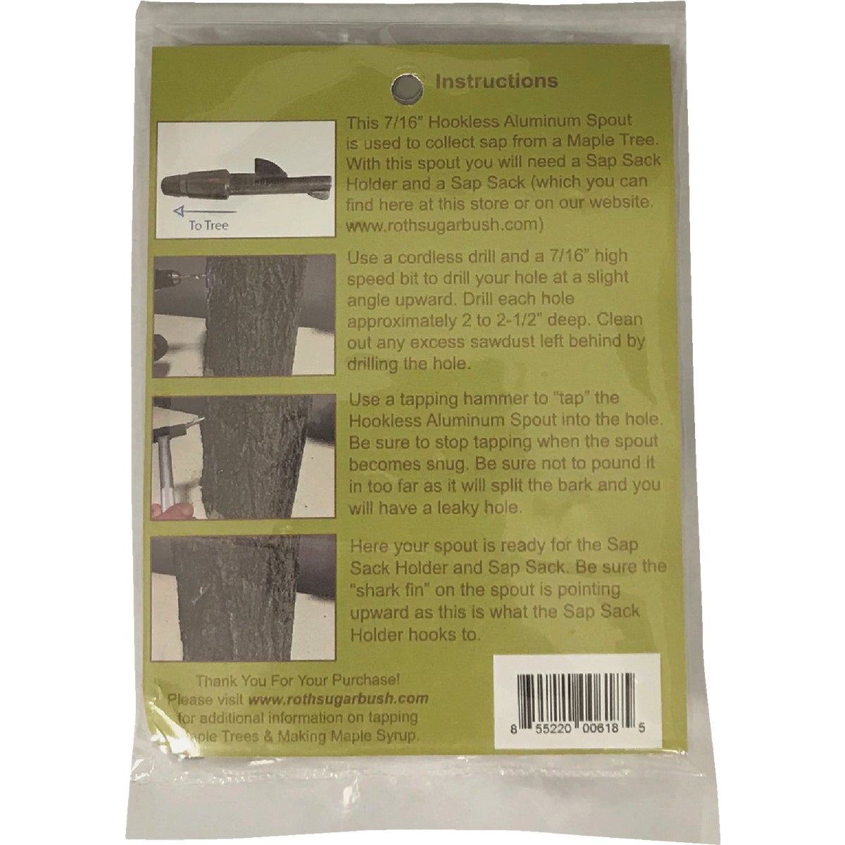 Tap My Trees Maple Sugaring Hookless Aluminum Spout (6-Pack) Image 2