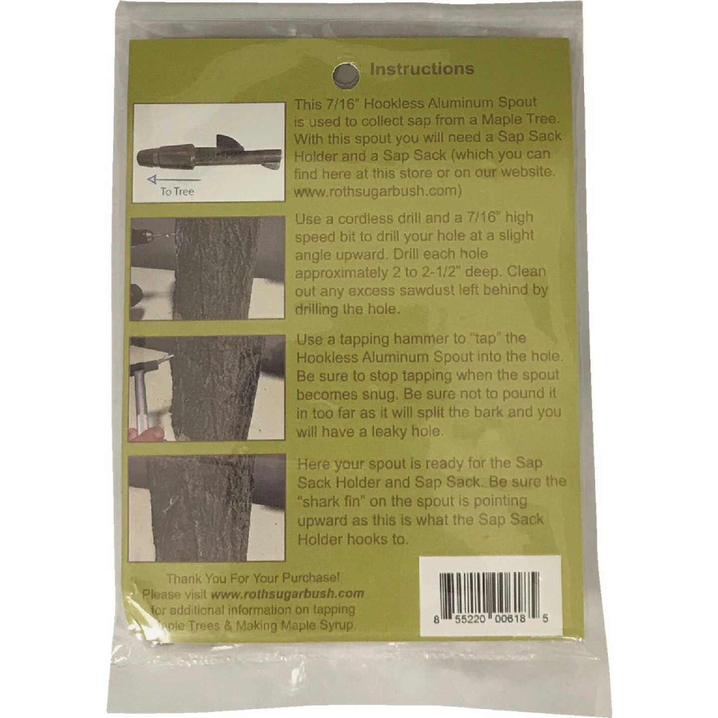 Tap My Trees Maple Sugaring Hookless Aluminum Spout (6-Pack) Image 2