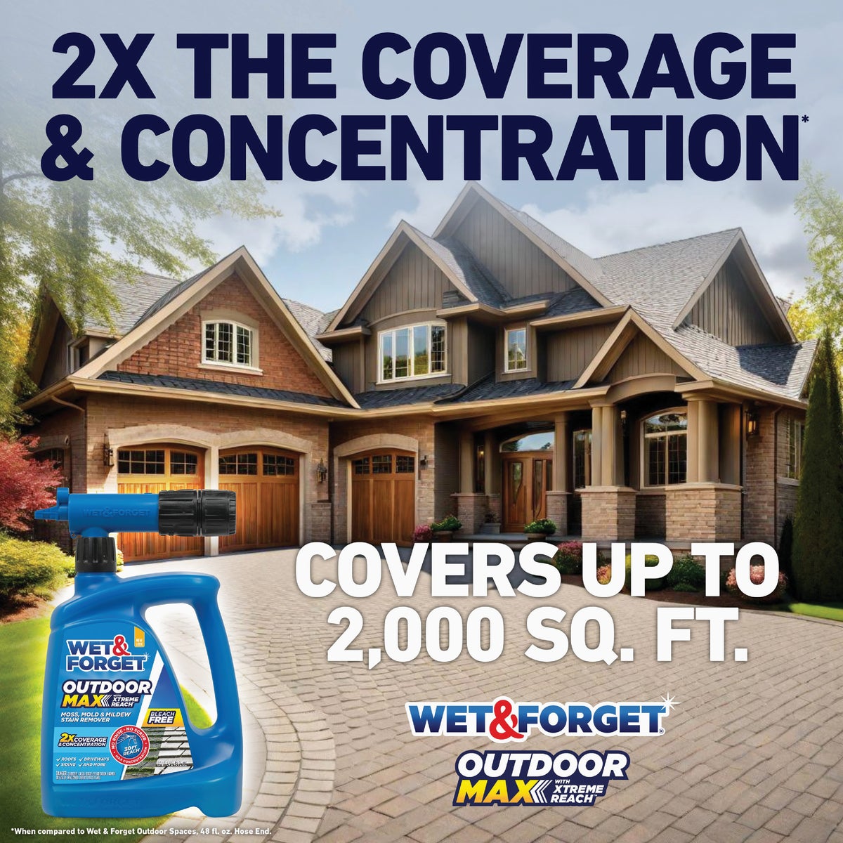 Wet & Forget 48 Oz. Hose End Spray Concentrate Moss, Mold, Mildew, & Algae Stain Remover Image 6