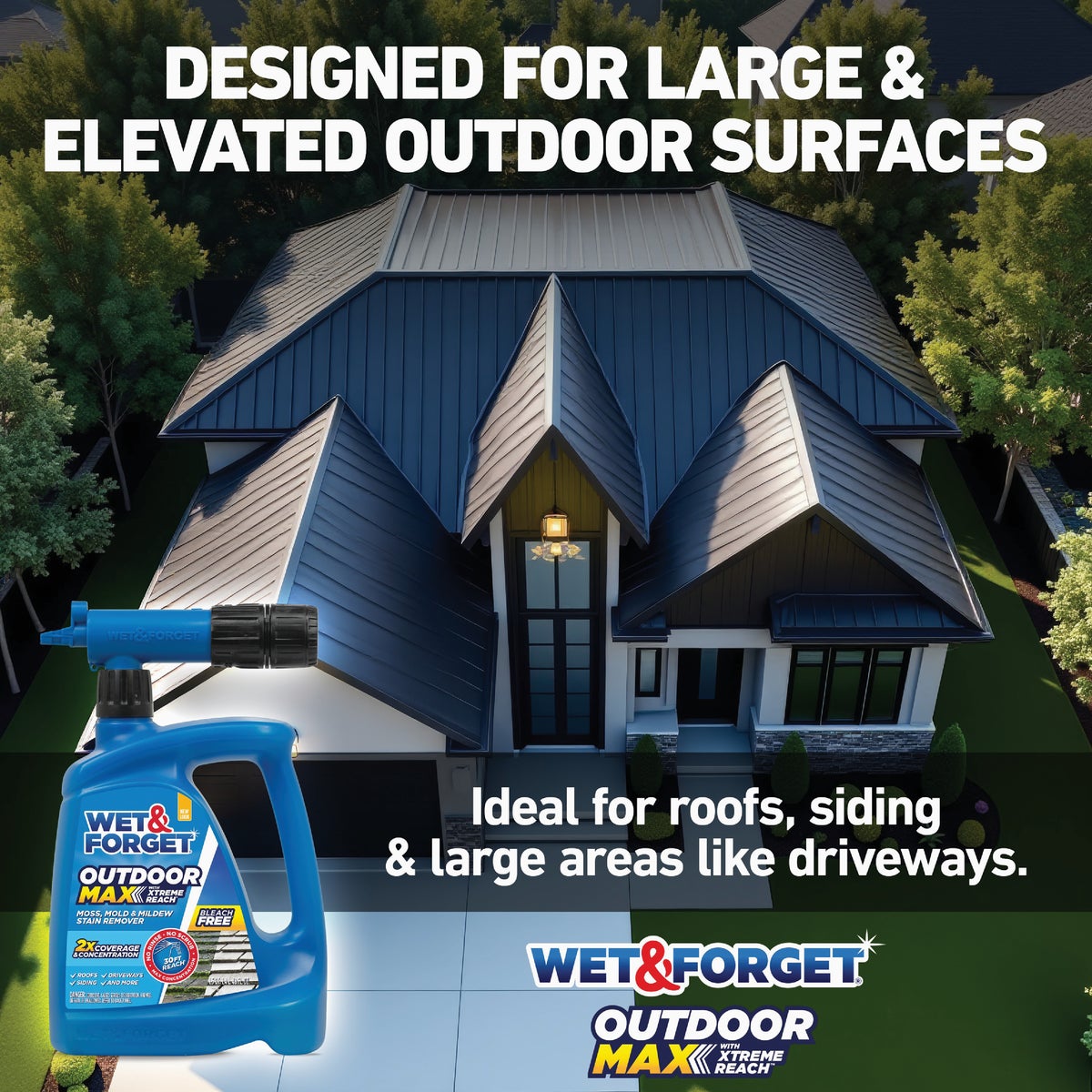 Wet & Forget 48 Oz. Hose End Spray Concentrate Moss, Mold, Mildew, & Algae Stain Remover Image 5