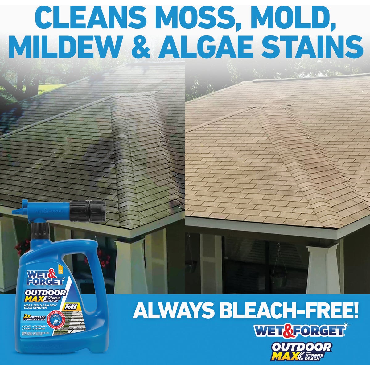 Wet & Forget 48 Oz. Hose End Spray Concentrate Moss, Mold, Mildew, & Algae Stain Remover Image 4