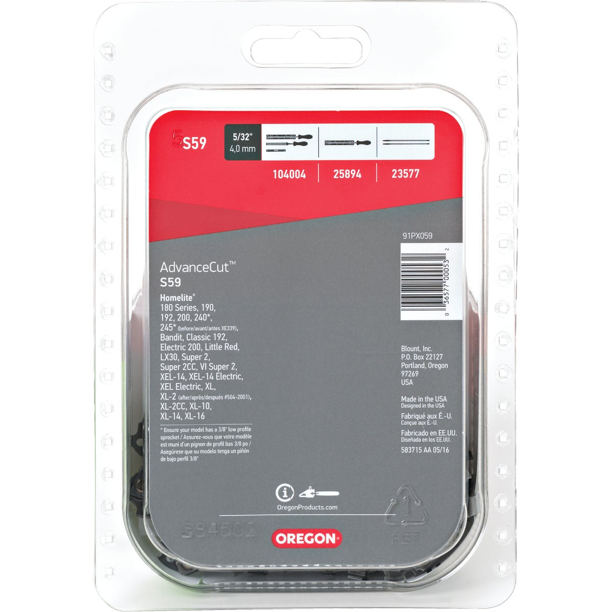 Oregon AdvanceCut 16 In. 59-Link Chainsaw Chain Image 7