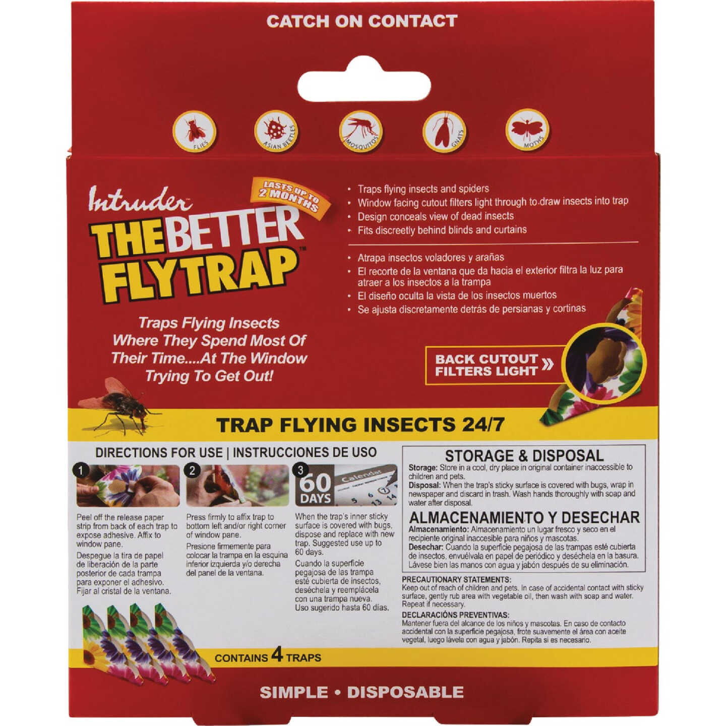 Intruder The Better Flytrap Disposable Indoor Fly Trap (4-Pack) Image 4