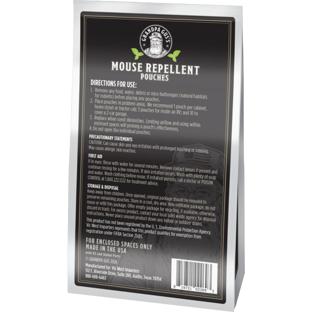 Grandpa Gus's Granular All Natural Mouse Repellent Pouch (4-Pack) Image 2