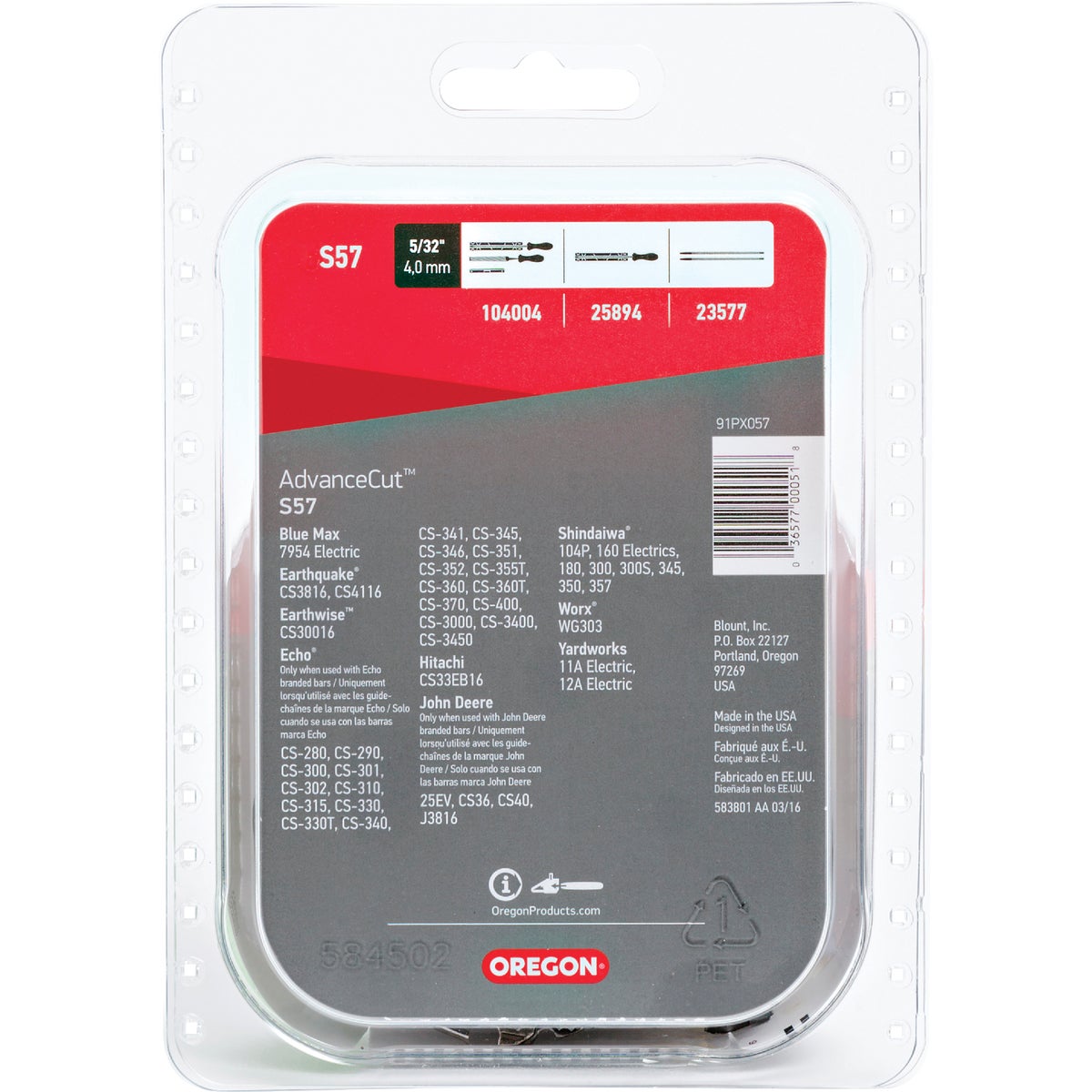 Oregon AdvanceCut 16 In. 57-Link Chainsaw Chain Image 7