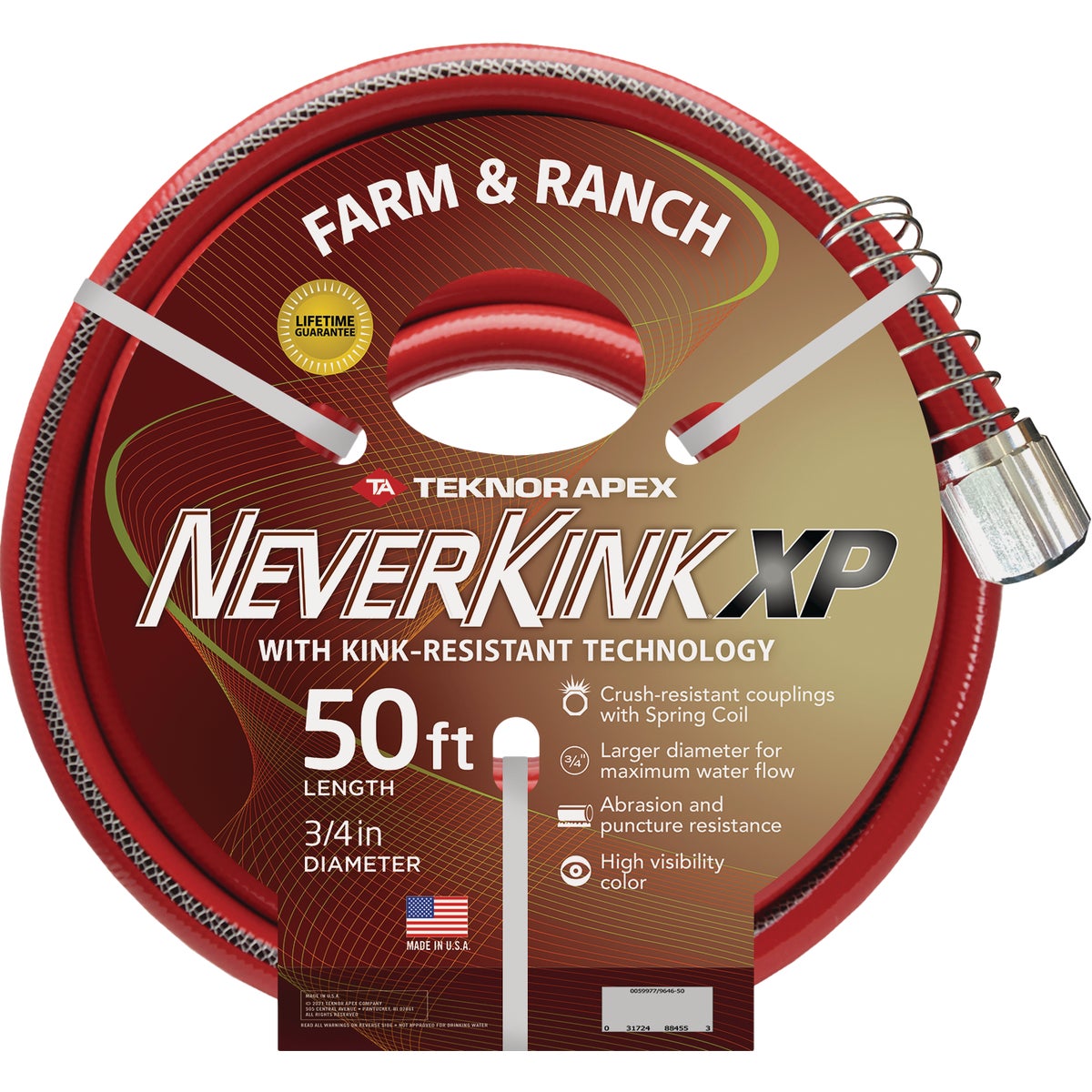 Teknor Apex NeverKink XP 3/4 In. Dia. x 50 Ft. Farm & Ranch Hose