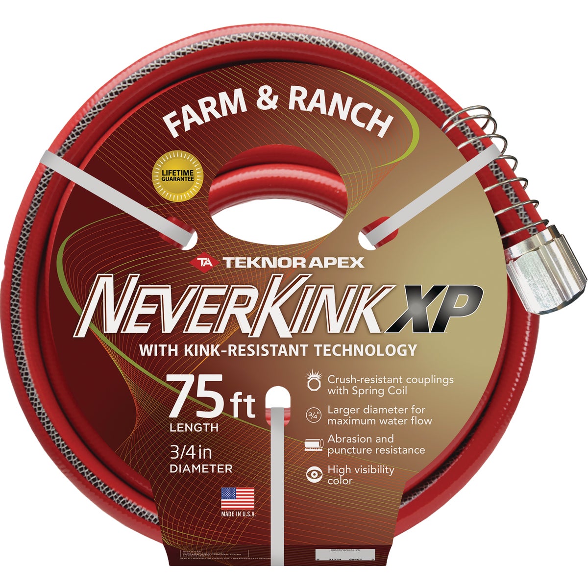 Teknor Apex NeverKink XP 3/4 In. Dia. x 75 Ft. Farm & Ranch Hose