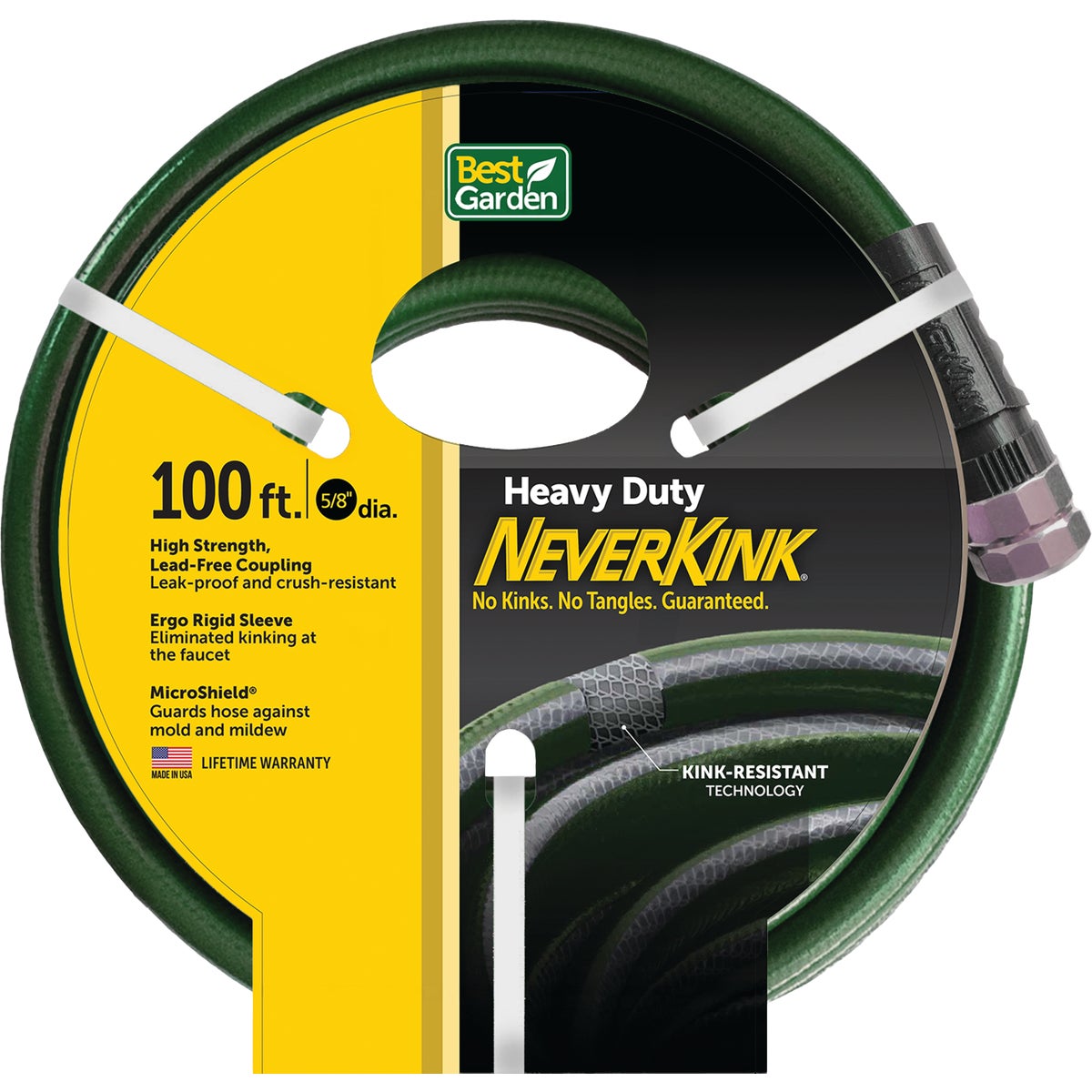 Best Garden NeverKink 5/8 In. x 100 Ft. Heavy-Duty Garden Hose