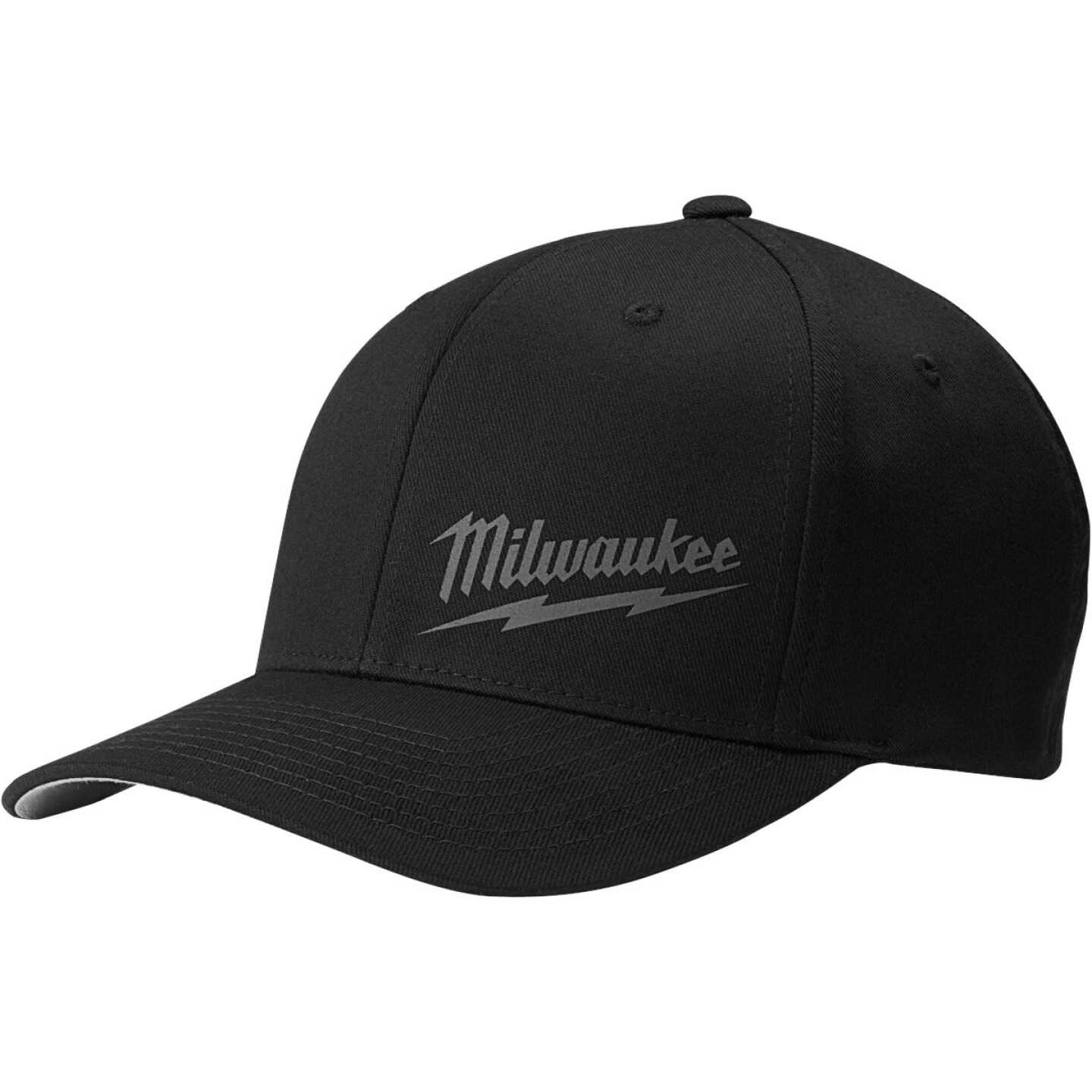 Milwaukee FlexFit Black Fitted Hat, L/XL Image 1