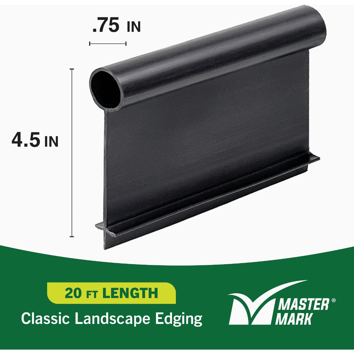 Master Mark Plus 4.5 In. x 20 Ft. Black Plastic Landscape Edging Kit with YardPack Image 3