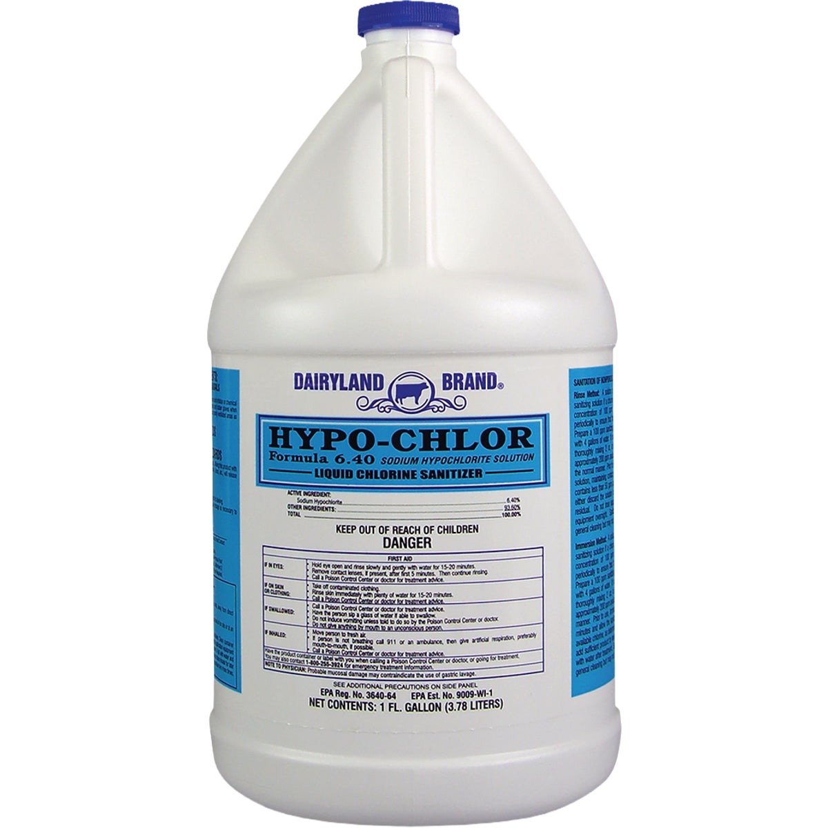 Dairyland Brand 1 Gal. Hypo-Chlor Formula 6.40 Sodium Hypochlorite Solution