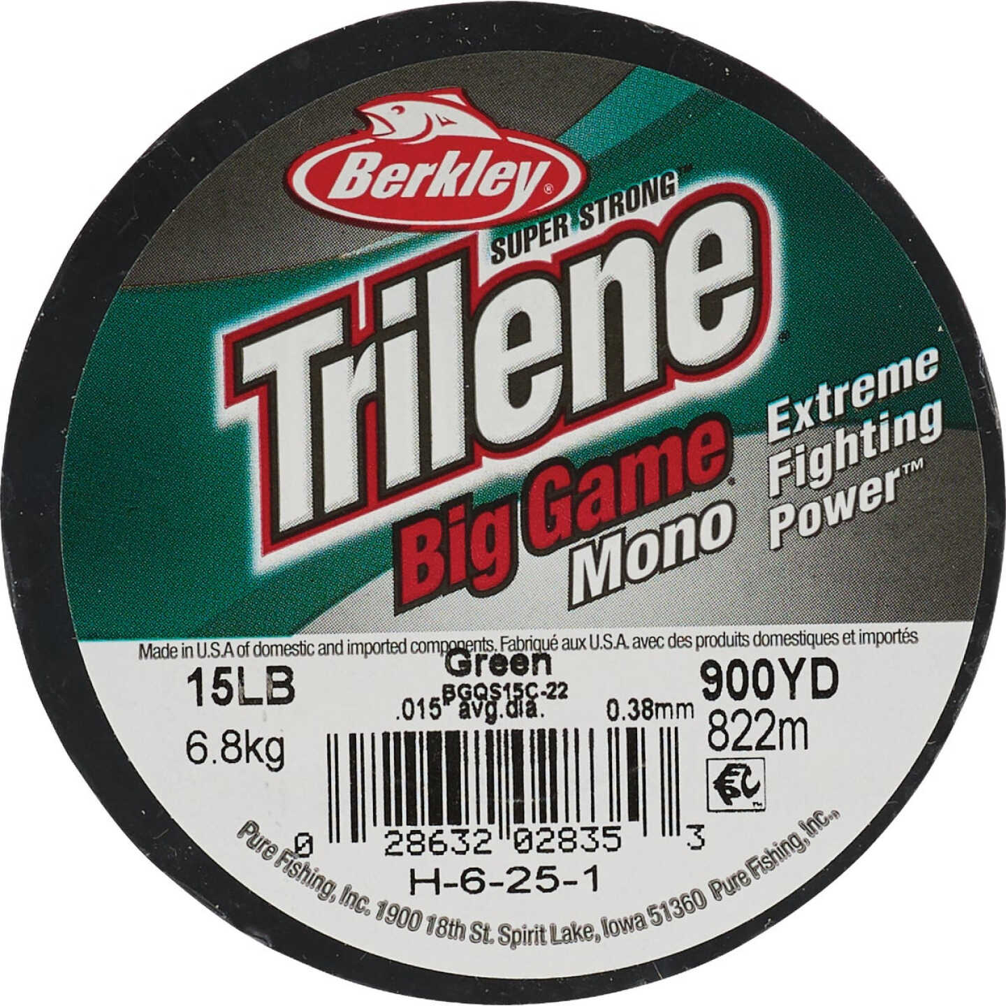 Berkley Trilene Big Game 15 Lb. 900 Yd. Green Monofilament Fishing Line Image 3