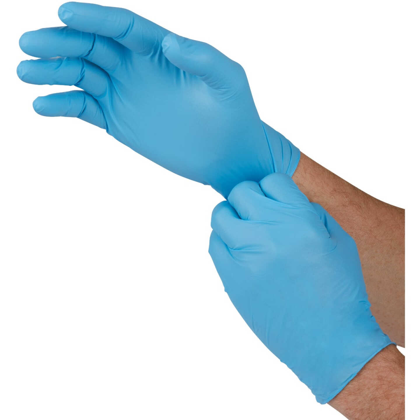 Boss XL Blue Nitrile 4 Mil Disposable Gloves (100-Pack) Image 1