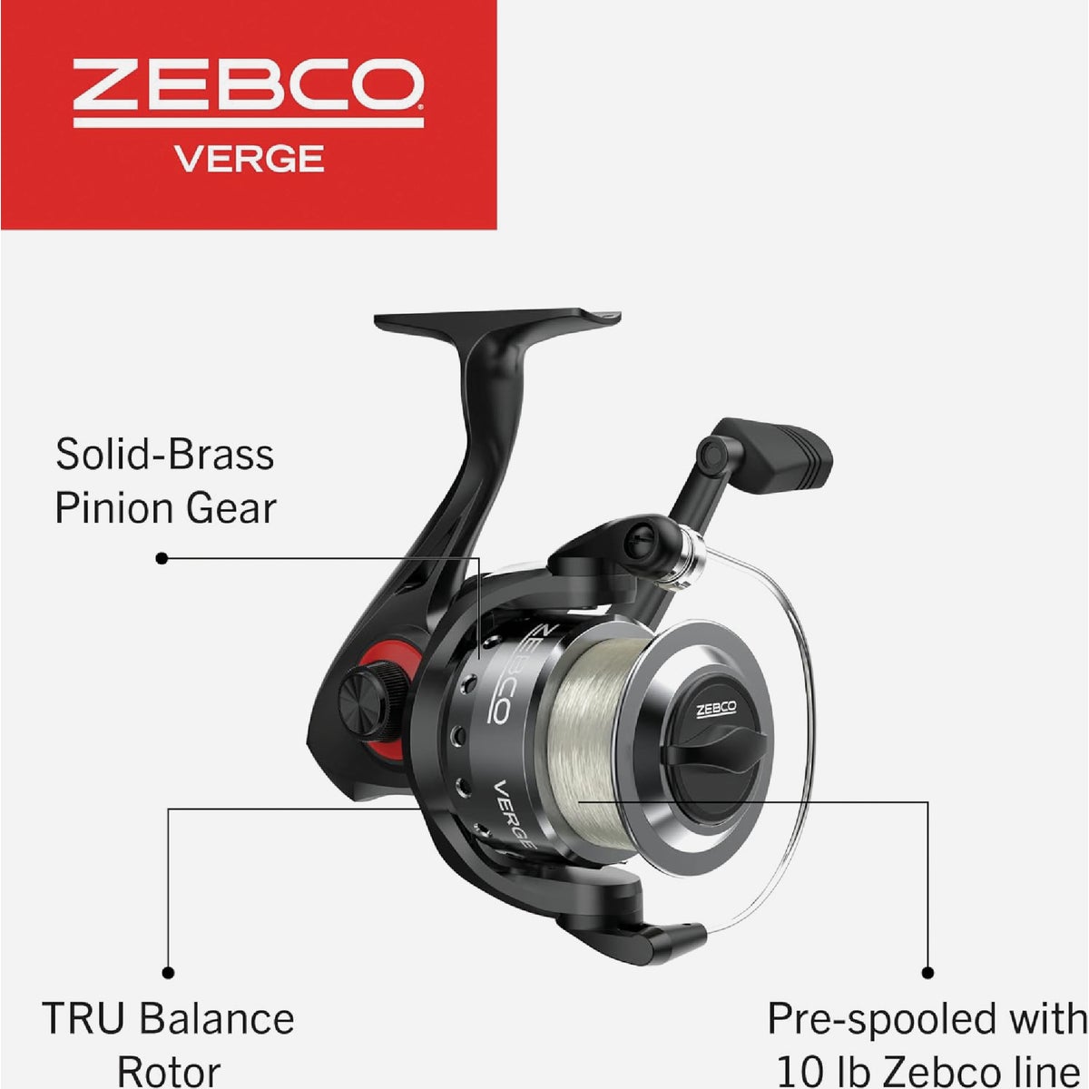Zebco Verge 6 Ft. 6 In. Graphite Fishing Rod & Medium Spinning Reel Image 5