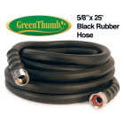 Green Thumb 5/8 In. Dia. x 25 Ft. Black Rubber Hot Water Garden Hose Image 1