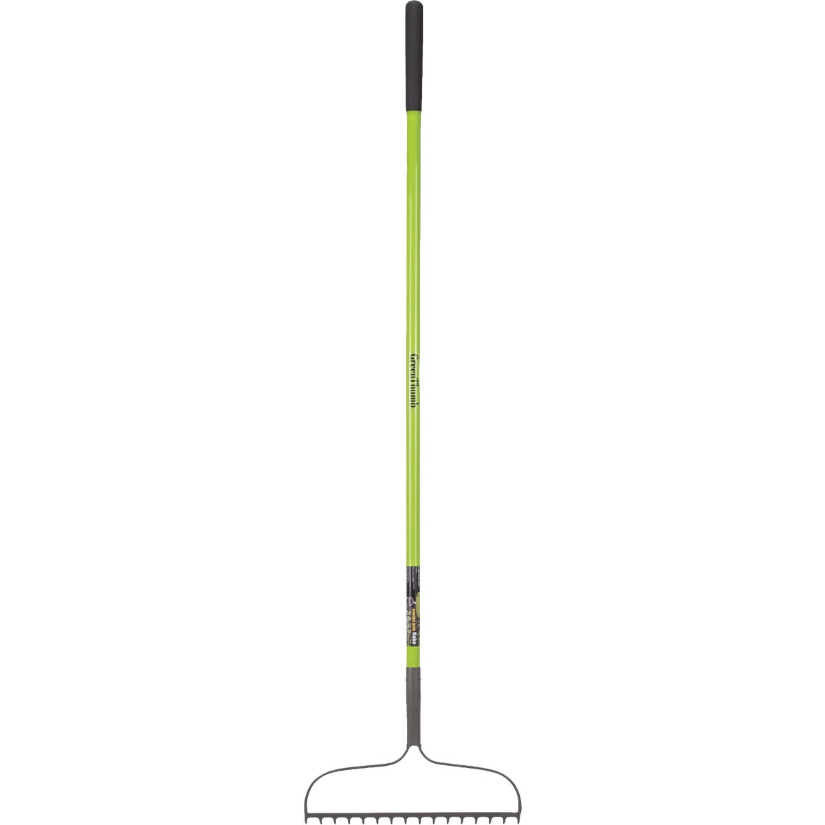 Green Thumb Steel Bow Garden Rake with Fiberglass Handle