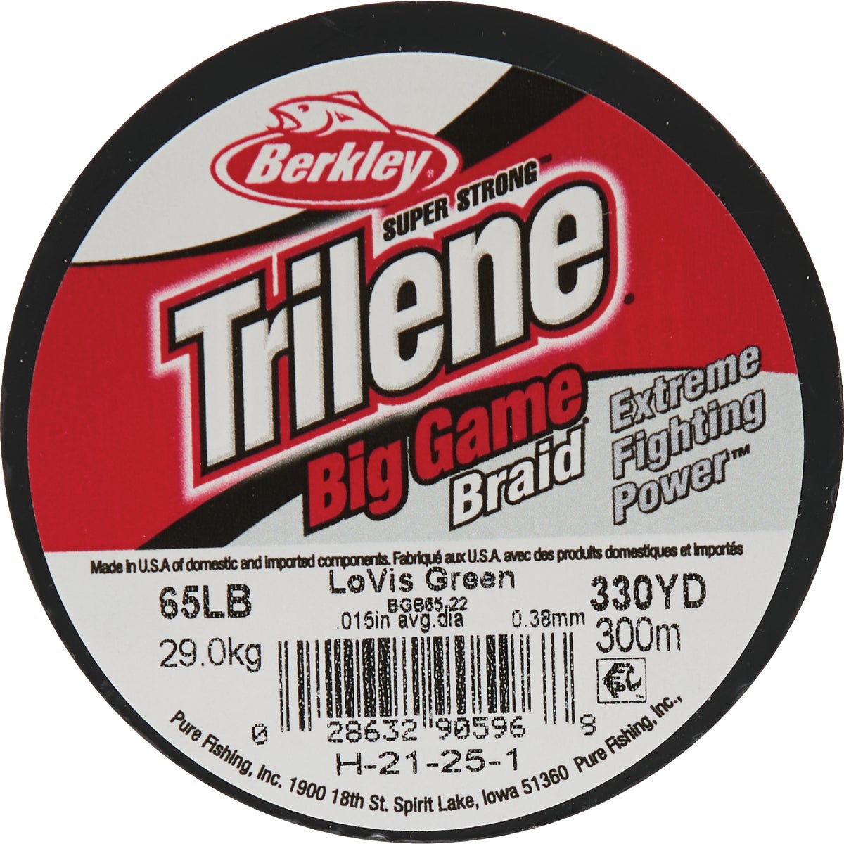 Berkley Trilene Big Game Braid 65 Lb. 328 Yd. Lo-Vis Green Fishing Line Image 3