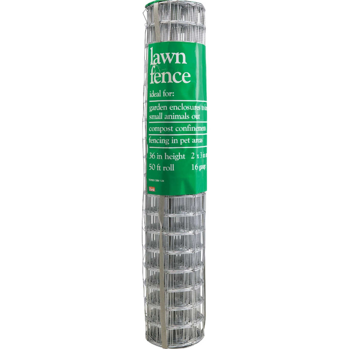 Do it Economy 36 In. H. x 50 Ft. L. (3x2) Galvanized Welded Wire Fence Image 2