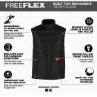Milwaukee FREEFLEX Men's 2XL Black Lightweight Insulated Vest Image 2