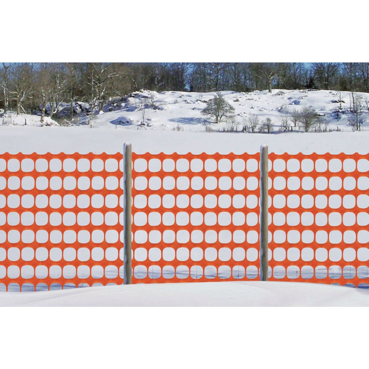 Tenax Sno-Guard 4 Ft. H. x 50 Ft. L. Polyethylene Snow Safety Fence, Orange Image 2