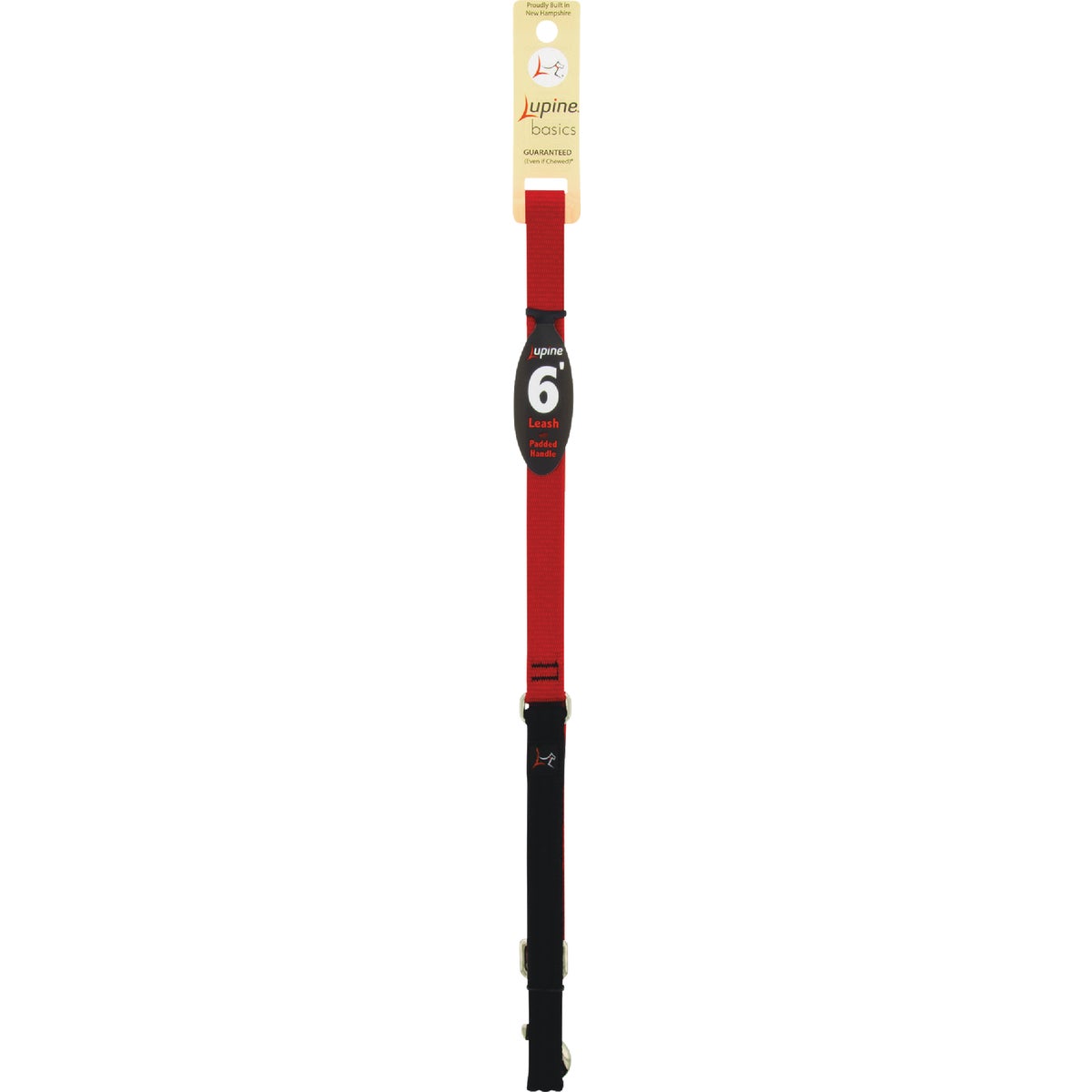 Lupine 3/4 In. x 6 Ft. Traditional Solid Red Dog Leash