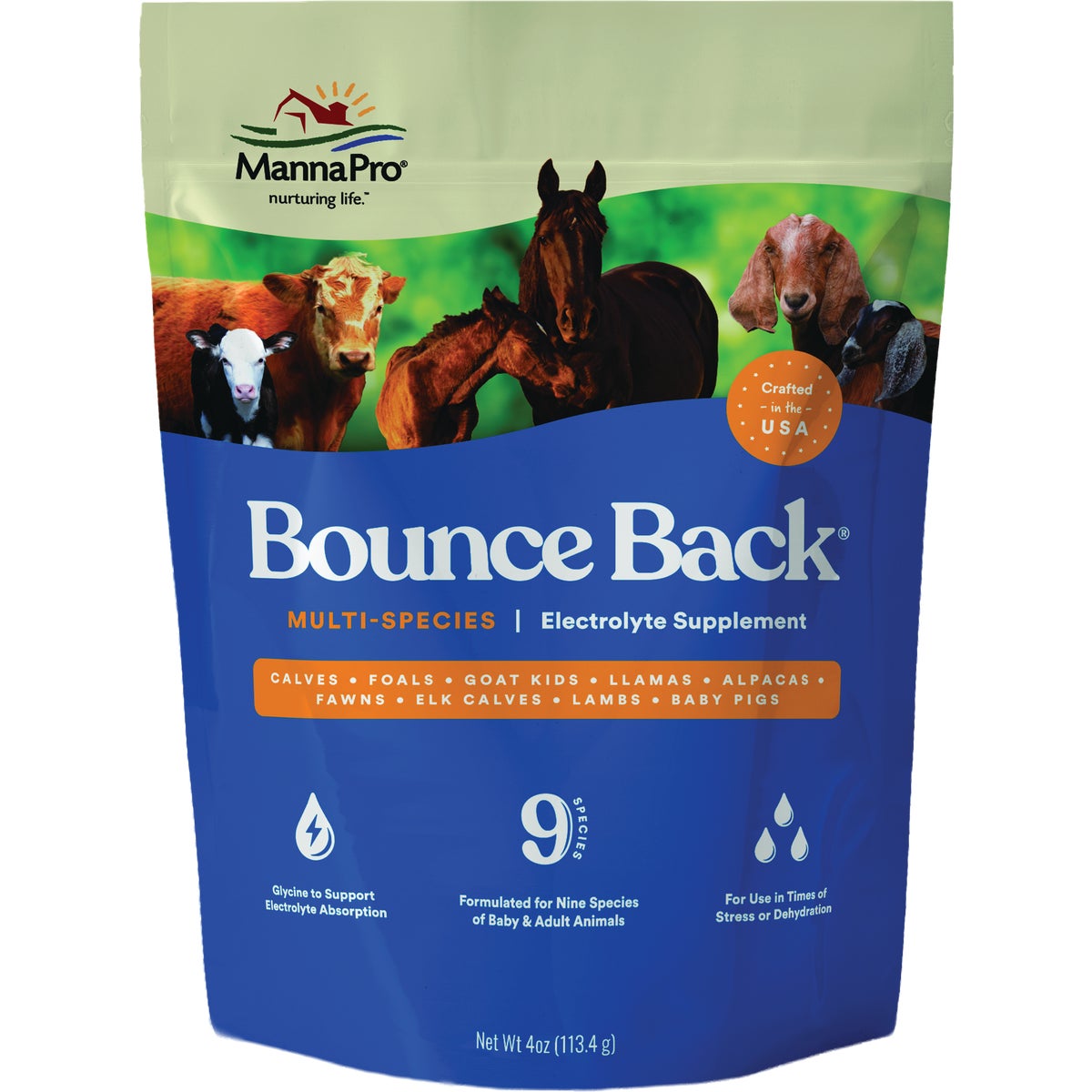 Manna Pro Bounce Back 4 Oz. Multi-Species Electrolyte Supplement Image 1