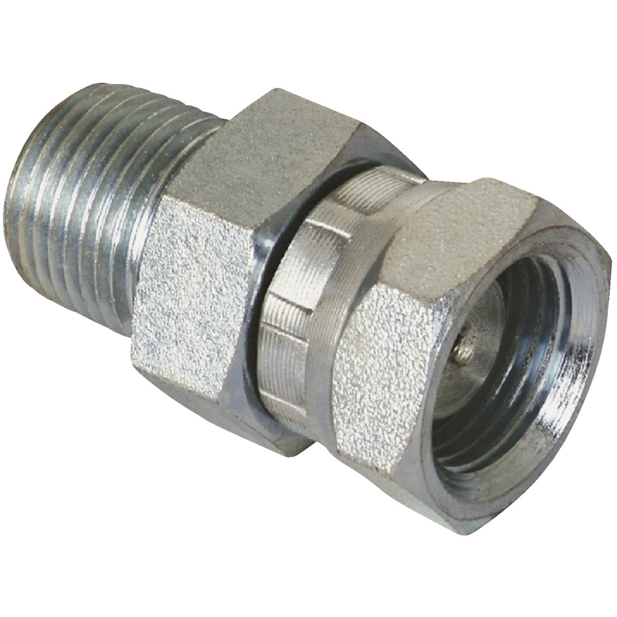 Apache 3/8 In. Male Pipe x 1/4 In. Female Pipe Swivel Hydraulic Hose Adapter