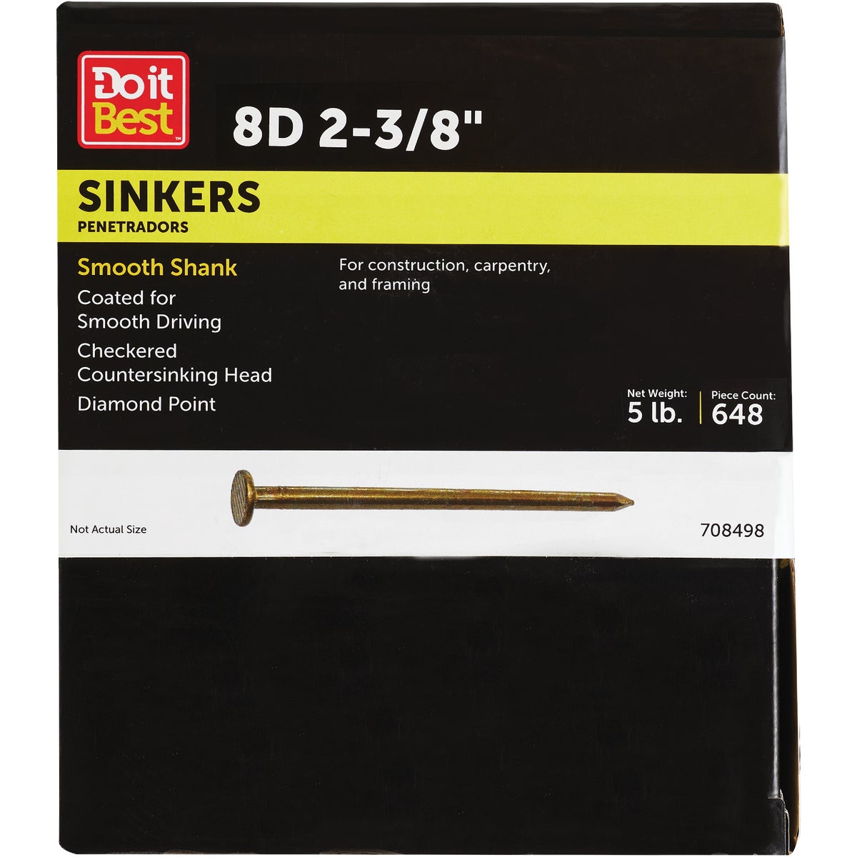 Do it 8d x 2-3/8 In. 11 ga Coated Sinker Framing Nails (765-Count, 5 Lb.)