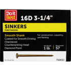 Do it 16d x 3-1/4 In. 9 ga Coated Sinker Framing Nails (64-Count, 1Lb.) Image 1