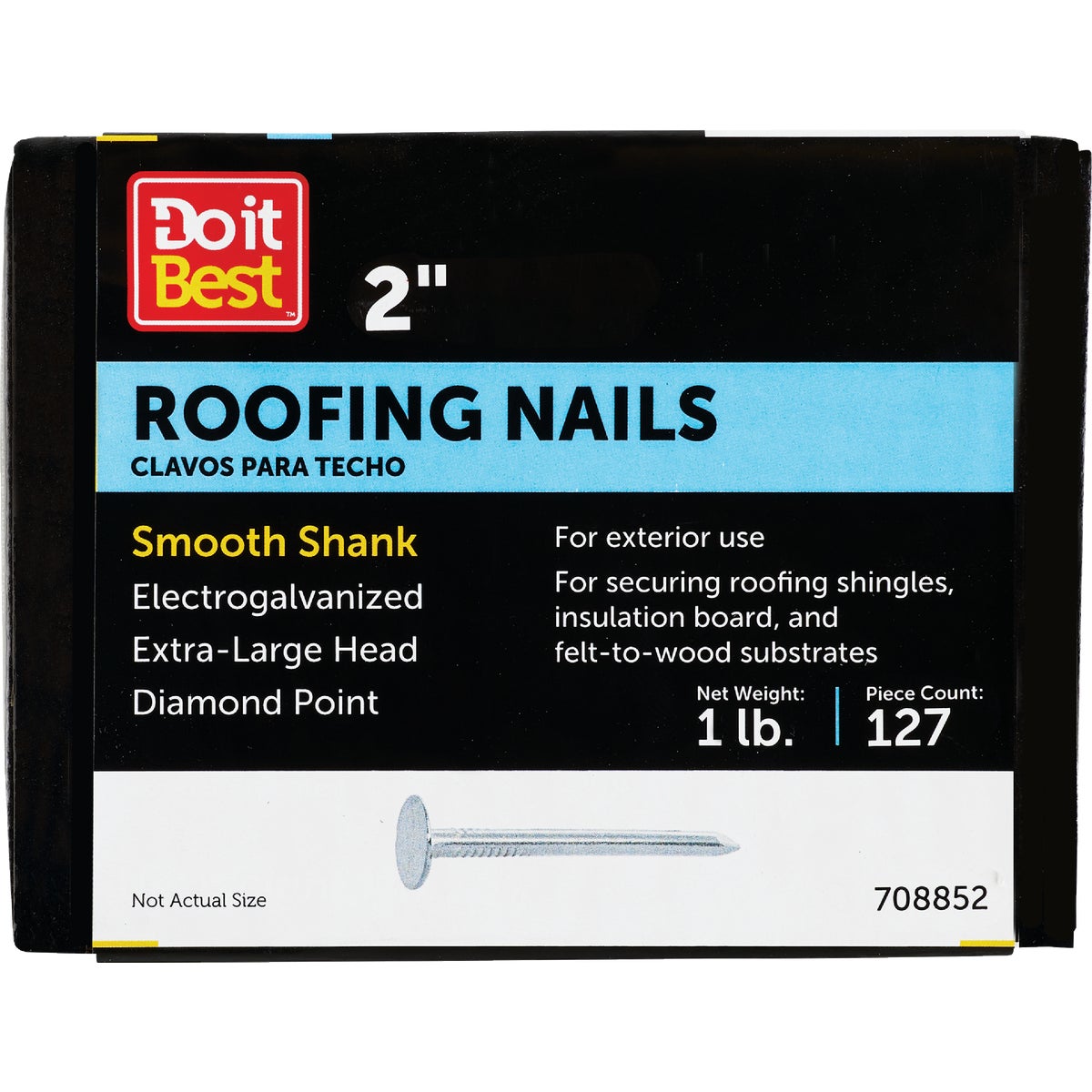Do it 2 In. 11 ga Electrogalvanized Roofing Nails (144-Count, 1 Lb.)