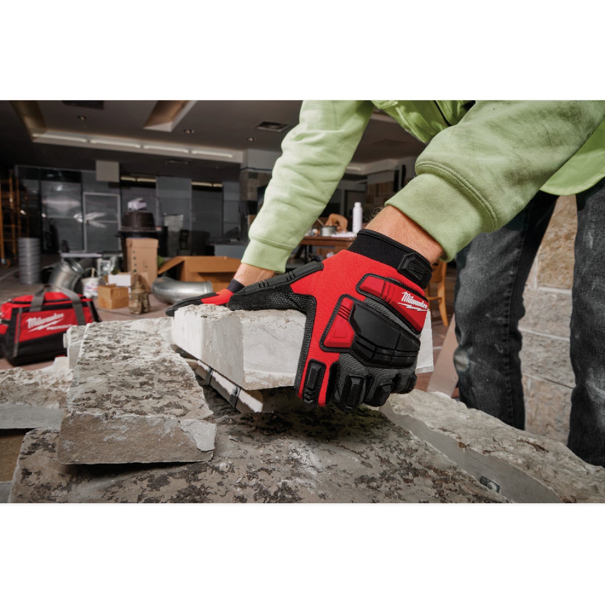 Milwaukee Unisex Large Synthetic Leather Impact Demolition Glove Image 3