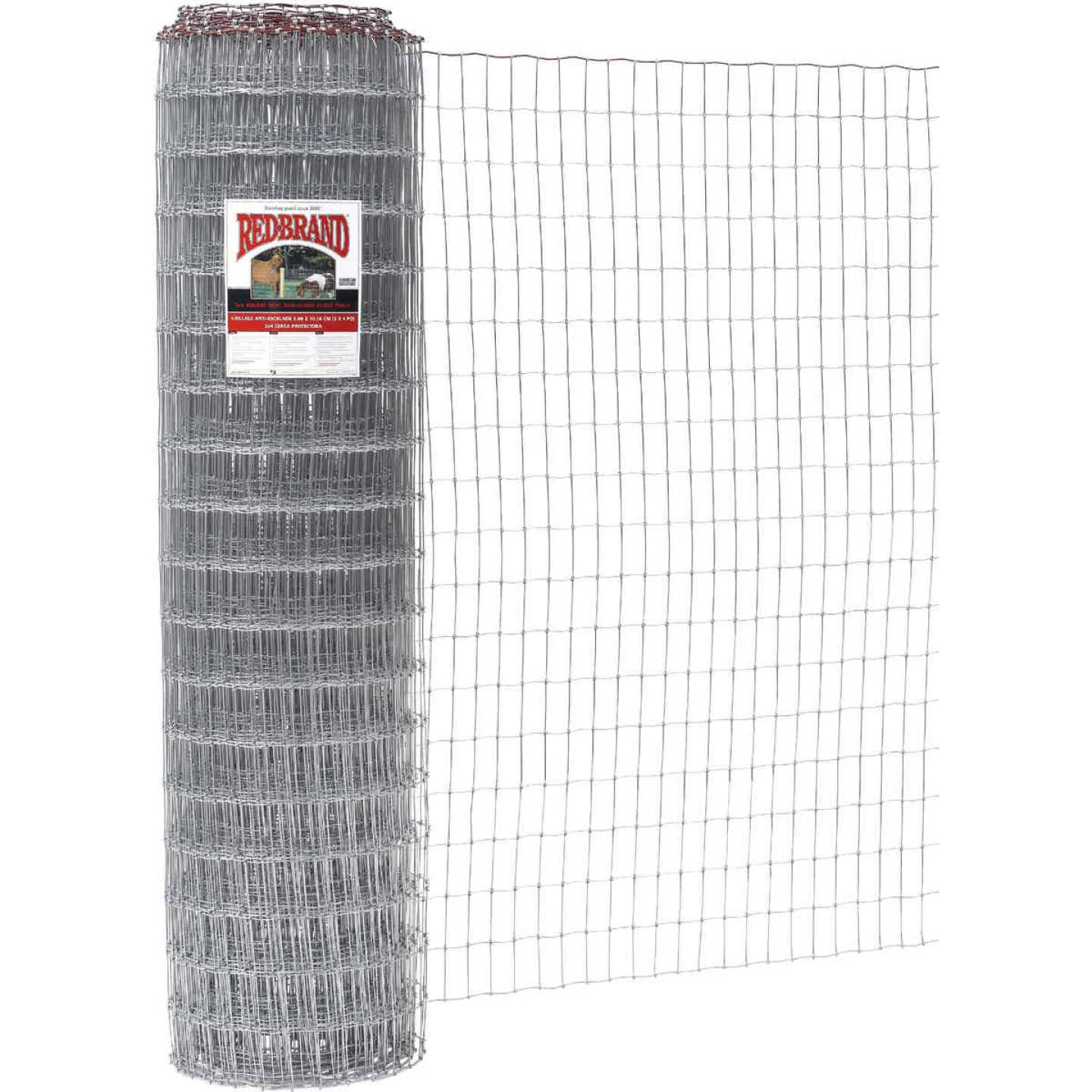 Keystone Red Brand 48 In. H. x 100 Ft. L. Galvanized Steel Class 1 Square Deal Non-Climb Horse Fence Image 1