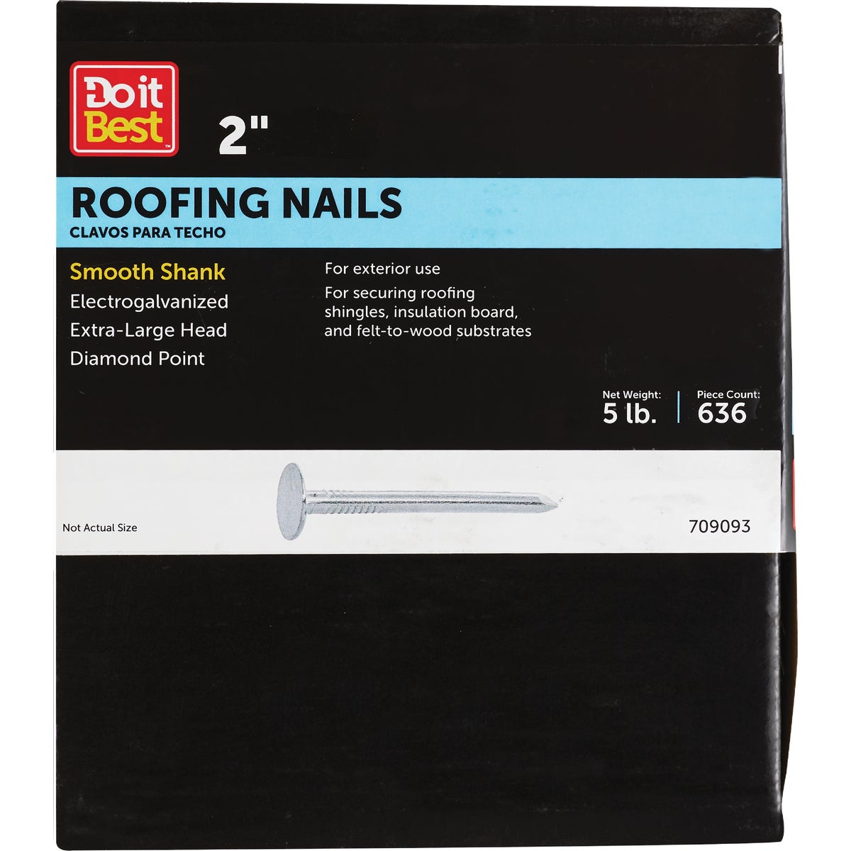 Do it 2 In. 11 ga Electrogalvanized Roofing Nails (720-Count, 5 Lb.)