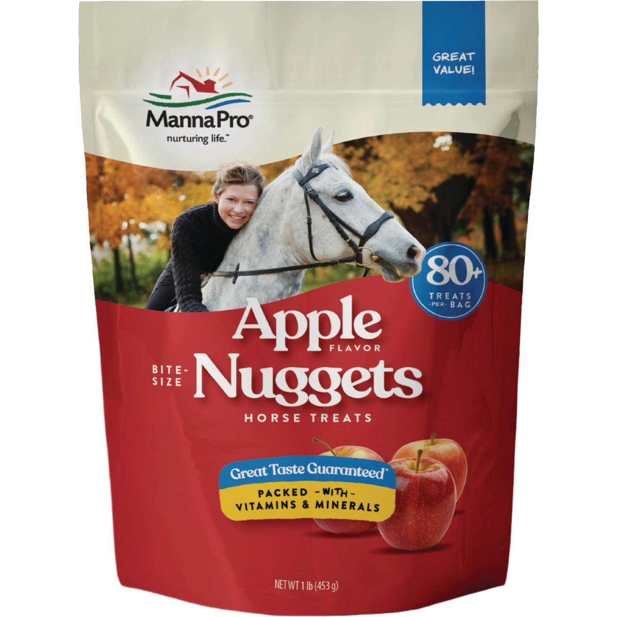 Manna Pro 1 Lb. Apple Bite-Size Nuggets for Horses Image 1